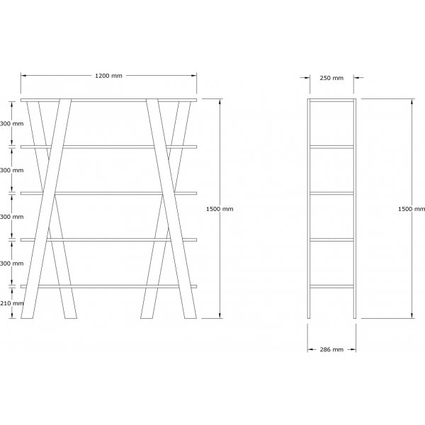B�cherregal Conde - Schwarz