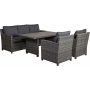 Torekov Outdoor-Gruppe mit Esstisch - Graues synthetisches Rattan