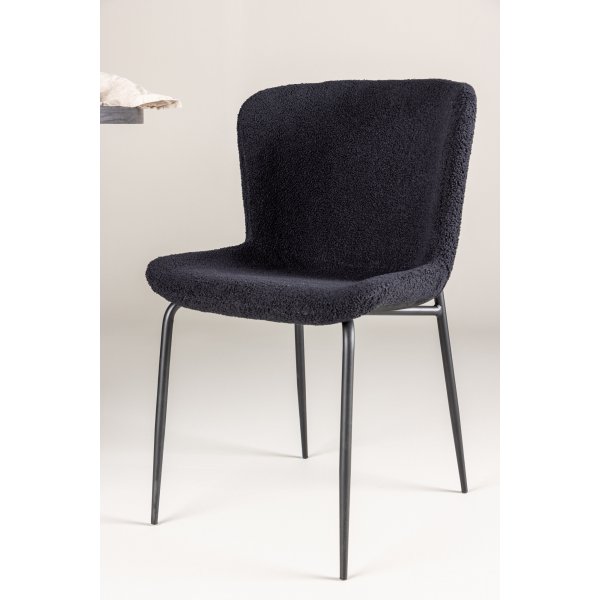 Modesto Esszimmerstuhl - Schwarzer Teddy