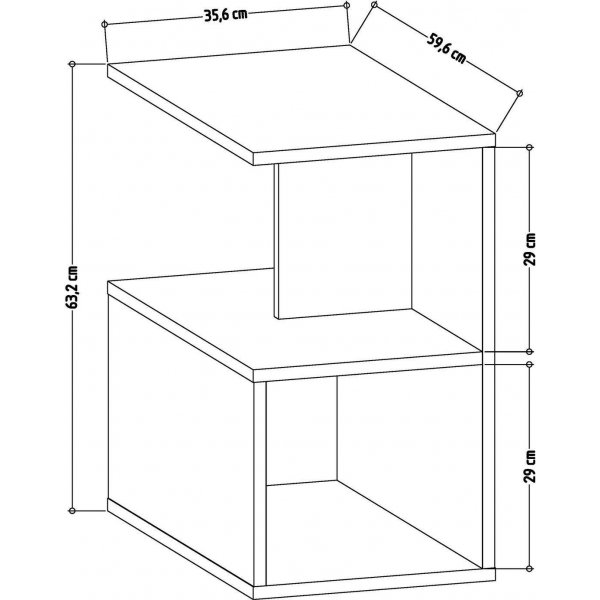 Larmon Beistelltisch 59,6 x 35,6 cm - Eiche