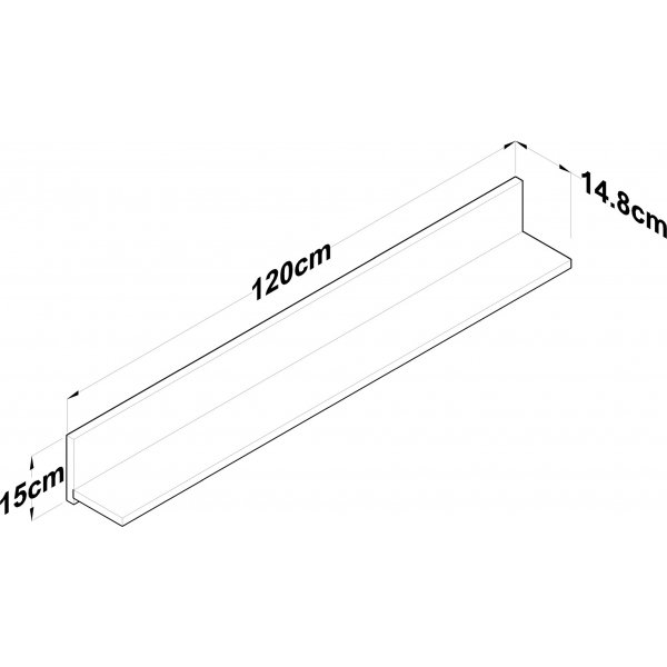 Algot Wandregal 120 cm - Walnuss/Anthrazit