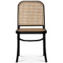 Schwarzer Stuhl mit Rckenlehne und Sitz aus Rattan - Tone + Mbelfe