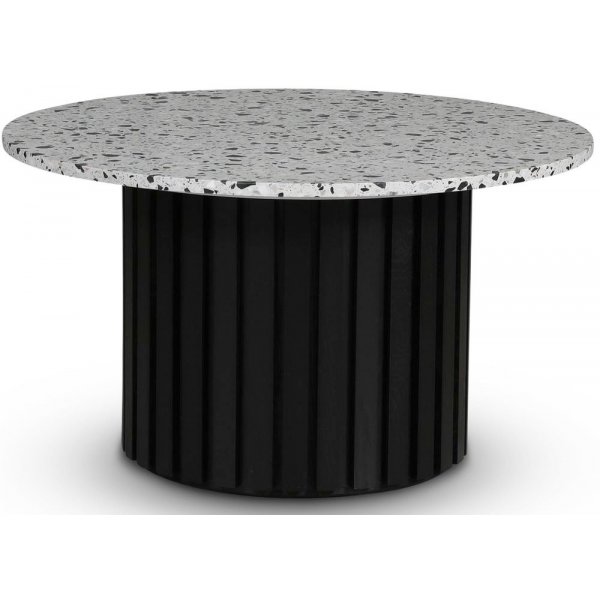 Sumo Couchtisch Ø85 - Schwarzer Fleck / Terrazzo Cosmos