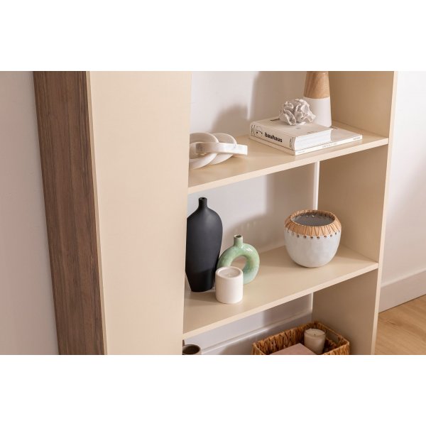 Clark B�cherregal - Walnuss/Beige