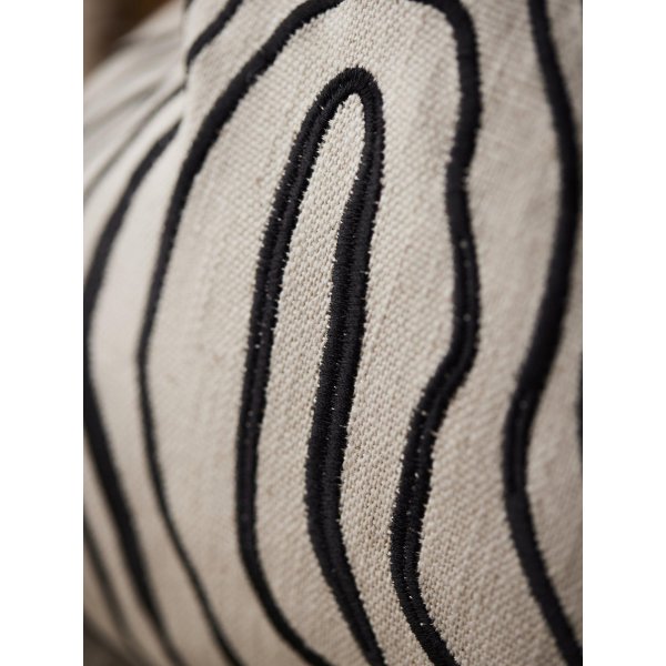 Curve Kissenbezug 45 x 45 cm - Schwarz/Wei