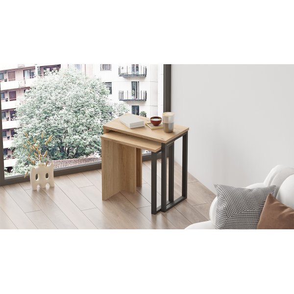 Ocean Tisch 47,8/52,8 x 24,5/29,5 cm - Walnuss