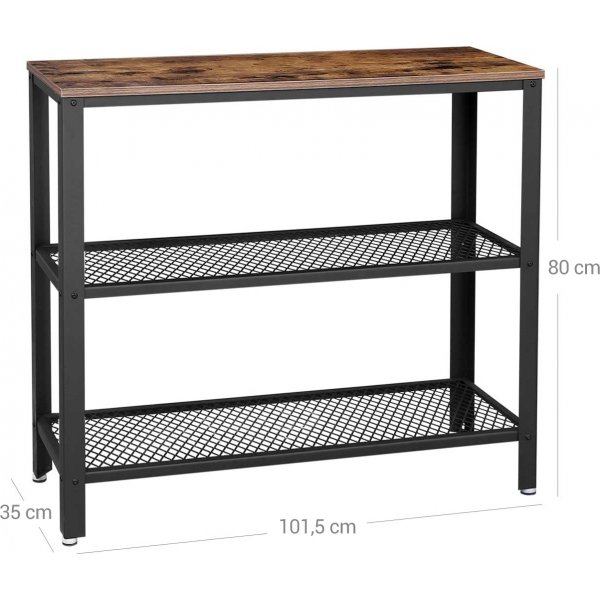 Lasse Konsolentisch 101,5 x 35 cm - Braun/Schwarz