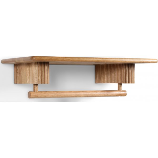Edles Hutregal mit Aufhnger 60 cm - Lackierte Eiche