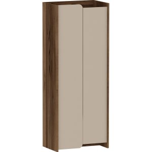 Suave Kleiderschrank - Helles Walnussholz/Beige