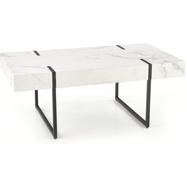 Blanca Couchtisch 110 x 64 cm - Weißer Marmor/Schwarz Blanca Couchtisch 110 x 64 cm - Weißer Marmor/Schwarz