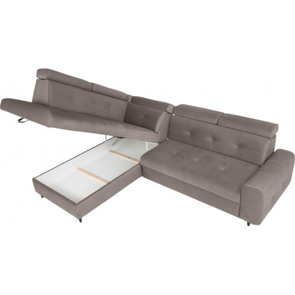 Matras Ecksofa mit offenem Ende links - Grau