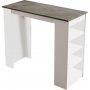 Style Stehtisch 120 x 51,6 cm - Wei/Grau