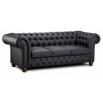 Chesterfield New England 3-Sitzer-Ledersofa - jede Farbe