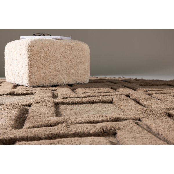 Dahlien-Wollteppich - Dunkelbraun Dahlien-Wollteppich - Dunkelbraun