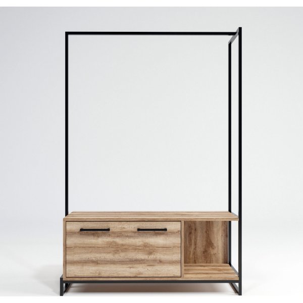 Minsk Hallenmöbel - Eiche/schwarz Minsk Hallenmöbel - Eiche/schwarz