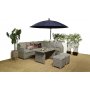 Rosario Hocker aus Rattan 40x40 cm - Hellgrau