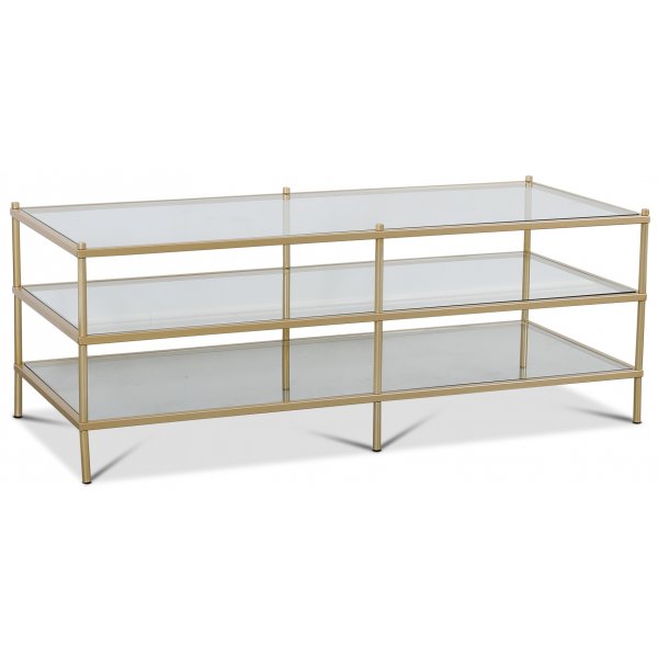 Tiffany Inca Couchtisch - Messing / Glasplatte