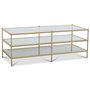 Tiffany Inca Couchtisch - Messing / Glasplatte