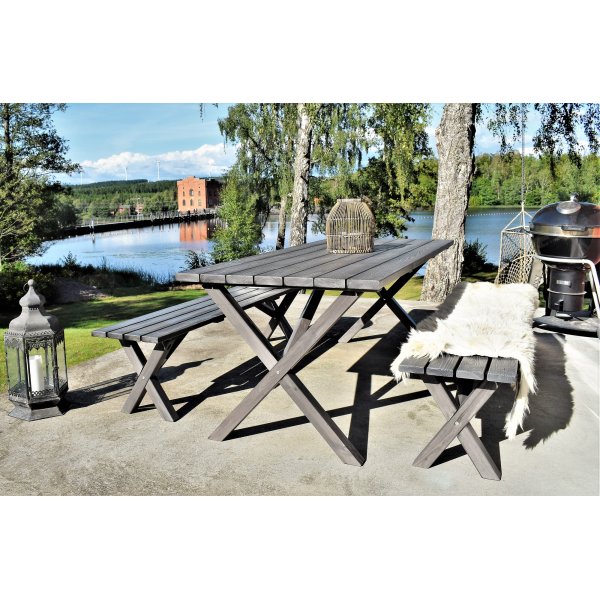 Scottsdale Sitzbank 180 cm - Shabby Chic Grau