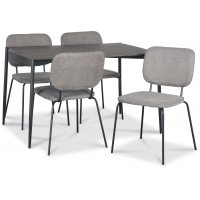 Lokrume Essgruppe 120 cm Tisch aus dunklem Holz + 4 Lokrume graue Stühle Lokrume Essgruppe 120 cm Tisch aus dunklem Holz + 4 Lokrume graue Stühle