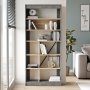 Luvio Bcherregal 19 - Eiche/Silber