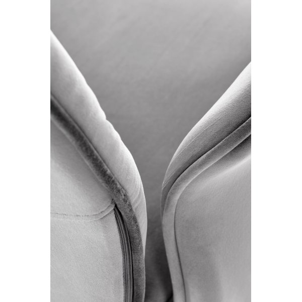 Run-Bürostuhl aus grauem Samt Run-Bürostuhl aus grauem Samt