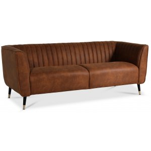 Erik 3-Sitzer Sofa - Cognac / Messing