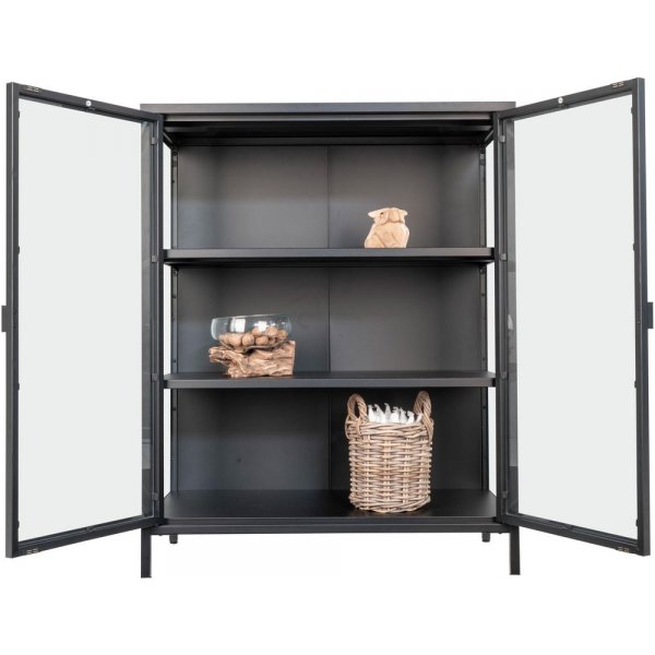 Brisbane Vitrine 80x40x101,5 cm - Schwarz