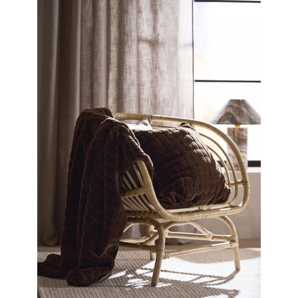 Luna Kissenbezug 50 x 50 cm - Dunkles Nougat