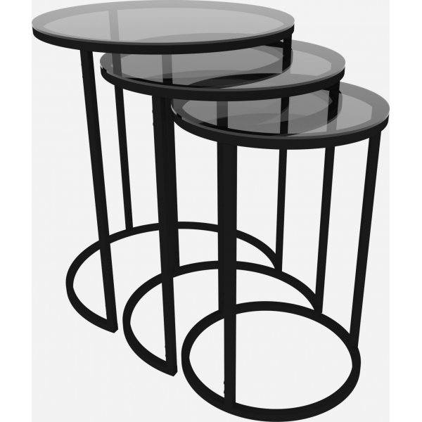 Kyoto Couchtisch 34/42/50 cm - Schwarz