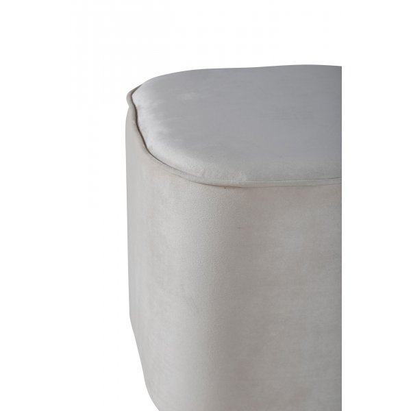 Chip-Hocker - Beige Samt Chip-Hocker - Beige Samt