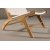 Rike Loungesessel - Creme PU/Teak