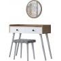 Bijou Schminktisch 3, 99 x 40 cm - Walnuss/Wei