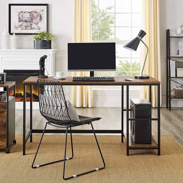 Osman Schreibtisch 140 x 60 cm - Braun/Schwarz Osman Schreibtisch 140 x 60 cm - Braun/Schwarz