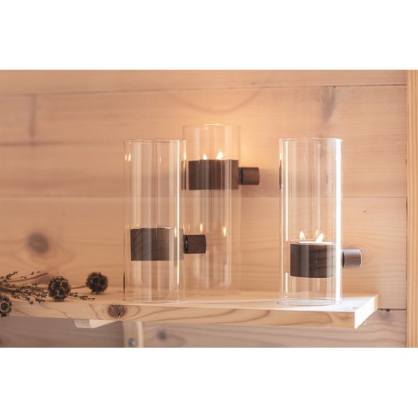Elvin Kerzenlaterne 2er-Pack, 9 x 7 x 20 / 9 x 7 x 18 cm - Glas/Braun Elvin Kerzenlaterne 2er-Pack, 9 x 7 x 20 / 9 x 7 x 18 cm - Glas/Braun