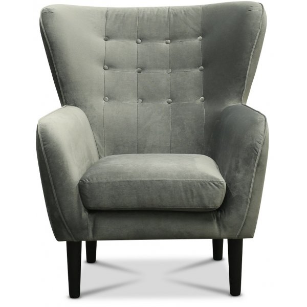 Teodor Sessel - Hellgrauer Samt Teodor Sessel - Hellgrauer Samt