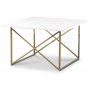Terrazzo Couchtisch 75x75cm - Bianco Terrazzo & MessingUntergestell