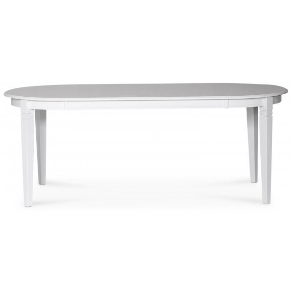 Sandhamn Food-Gruppe; Ovaler Tisch mit 6 Crocket-Sthlen aus schwarzem PU + 6.00 x Stuhlkissen