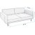 Berjer 3-Sitzer-Schlafsofa - Creme/Eiche