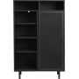 Schraubstockschrank H140 cm - Schwarz
