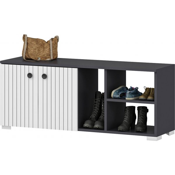 Sarandon Schuhschrank - Anthrazit/Wei