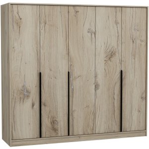 Lara Kleiderschrank 229 x 60 x 210 cm - Walnuss