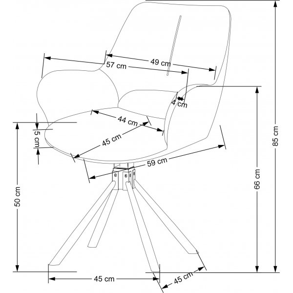 Cadeira Esszimmerstuhl 494 - Grau/Schwarz Cadeira Esszimmerstuhl 494 - Grau/Schwarz