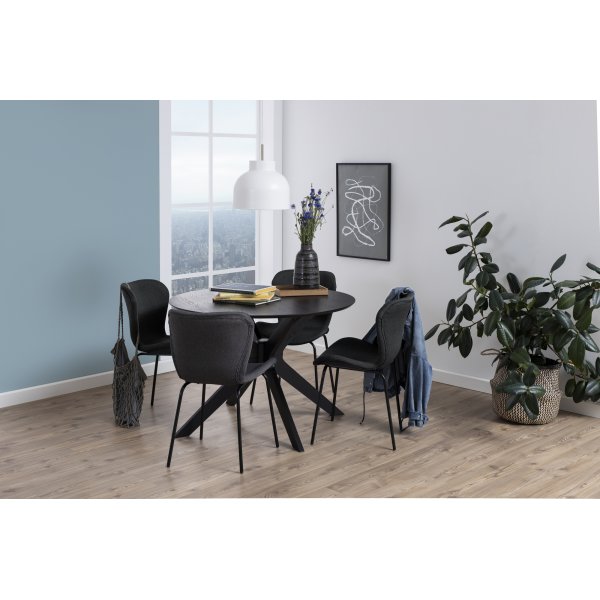 Esstisch Duncan 105 cm - Schwarz