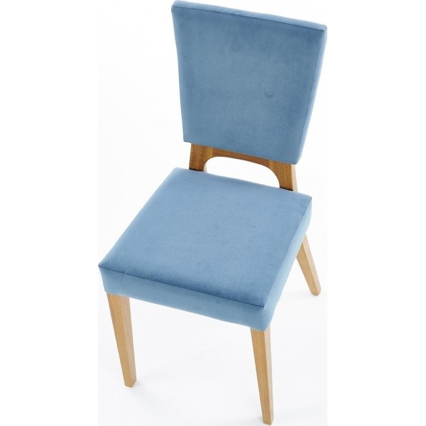 Stuhl Clemens - Blau & Eiche Stuhl Clemens - Blau & Eiche