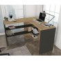 Stylo Eckschreibtisch 120/120x45 cm - Saphir/Anthrazit