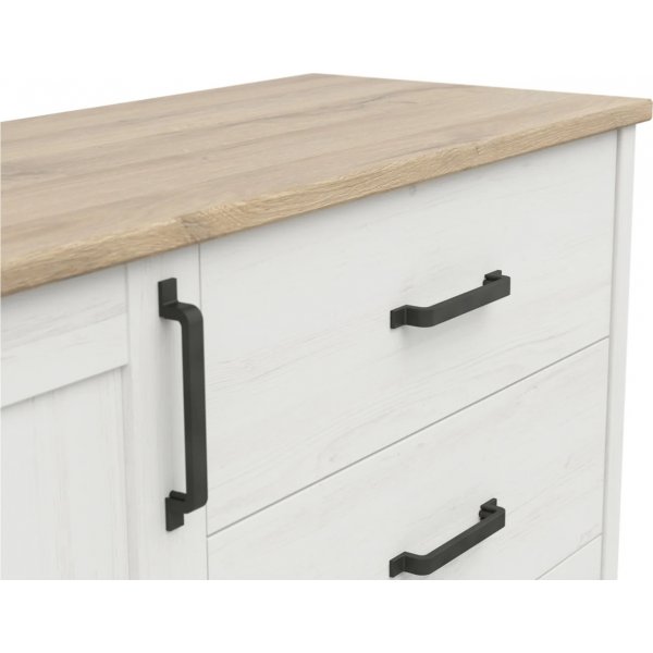 Loksa Kommode 120 cm - Weißkiefer/Eiche Loksa Kommode 120 cm - Weißkiefer/Eiche