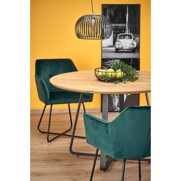 Raphael Esstisch 120 cm - Eiche/schwarz