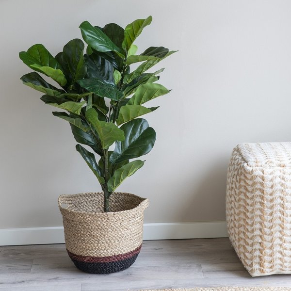 Malvenkorb Natur/Braun/Schwarz Malvenkorb Natur/Braun/Schwarz