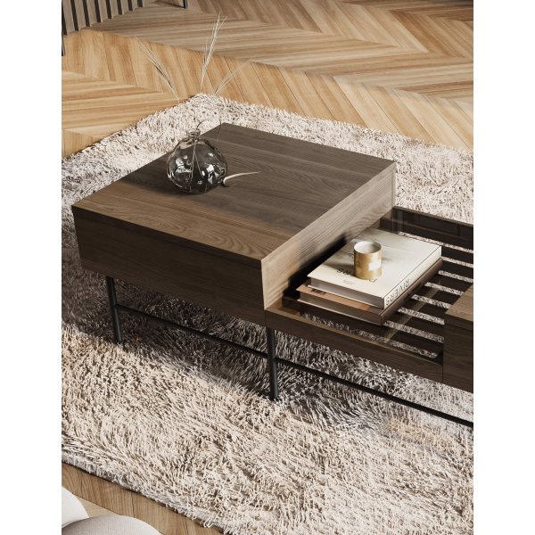 Piedmont Couchtisch - Portland Esche/Schwarz